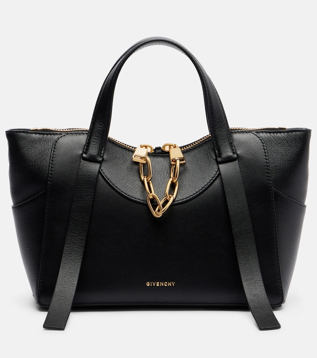 Givenchy - حقيبة توت The Snatch الصغيرة من الجلد