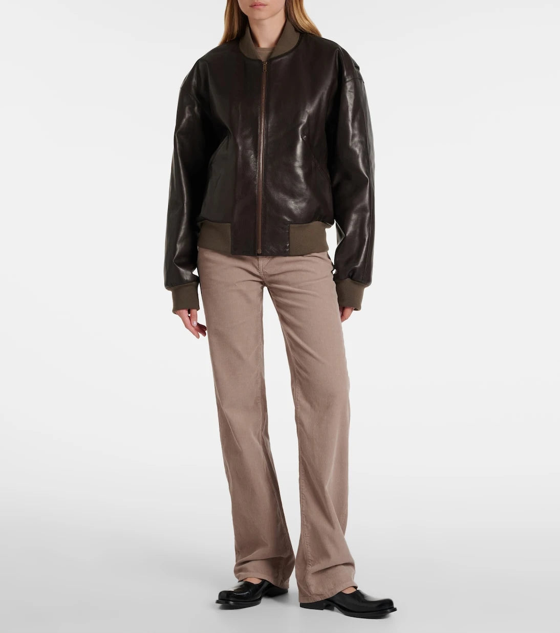 The Row - Morisel leather bomber jacket