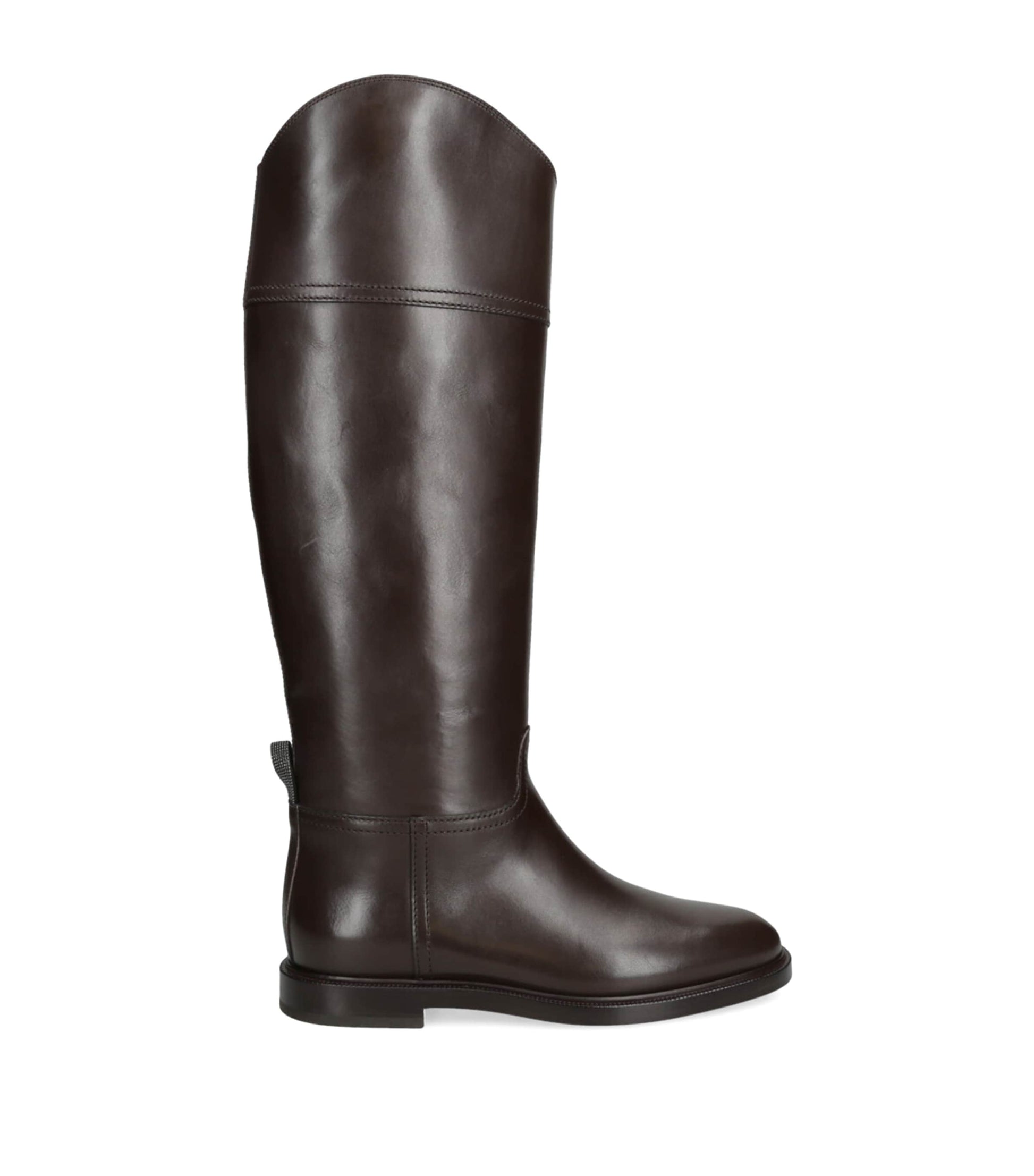 Brunello Cucinelli Brown Leather Riding Boots