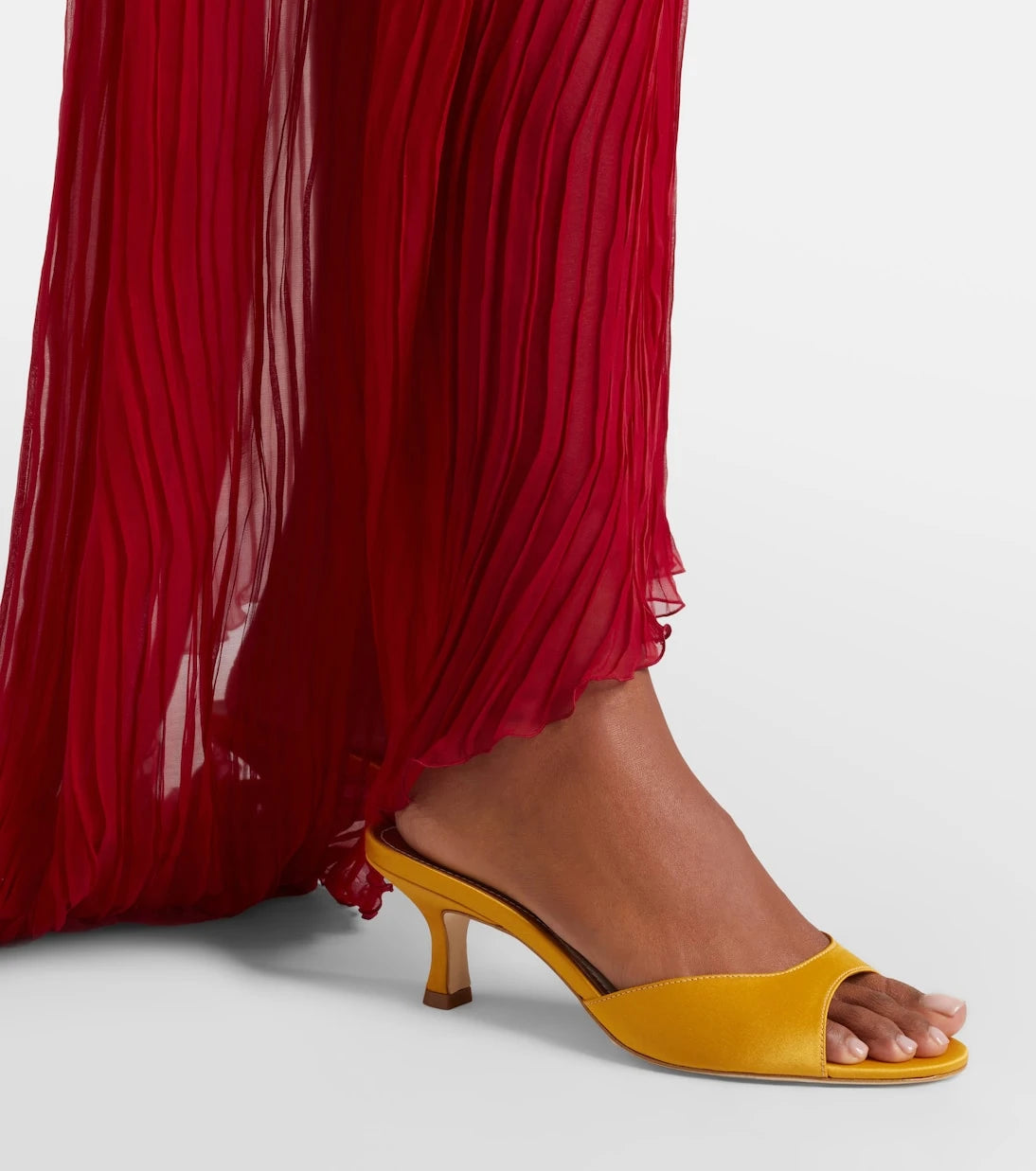 Staud - Brigitte leather-trimmed mules
