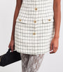 Self-Portrait Ivory Bouclé Check Mini Dress