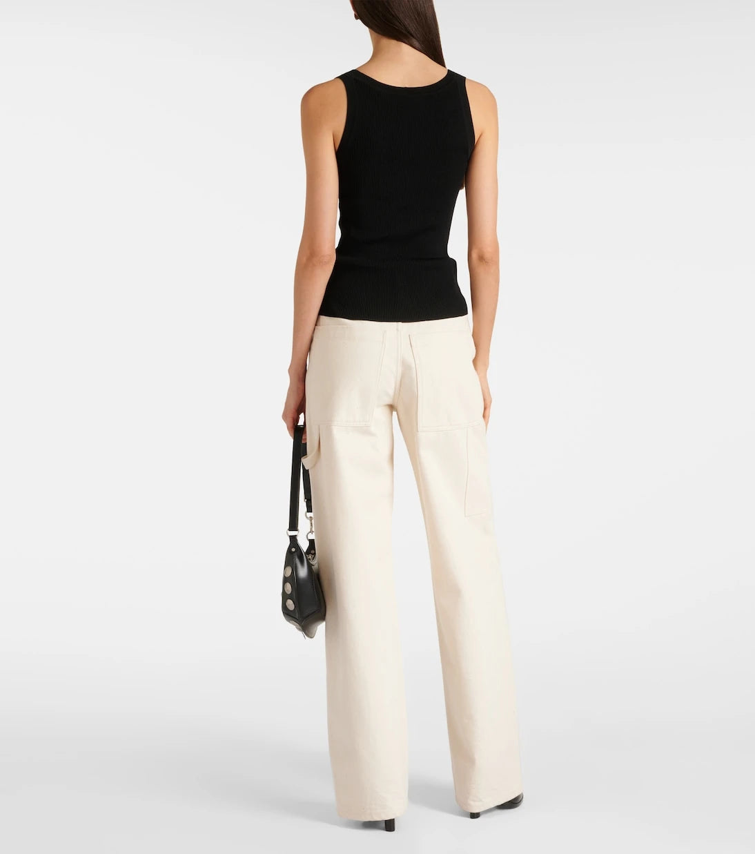 Max Mara - Leisure Siro مضلع توب تانك منسوج