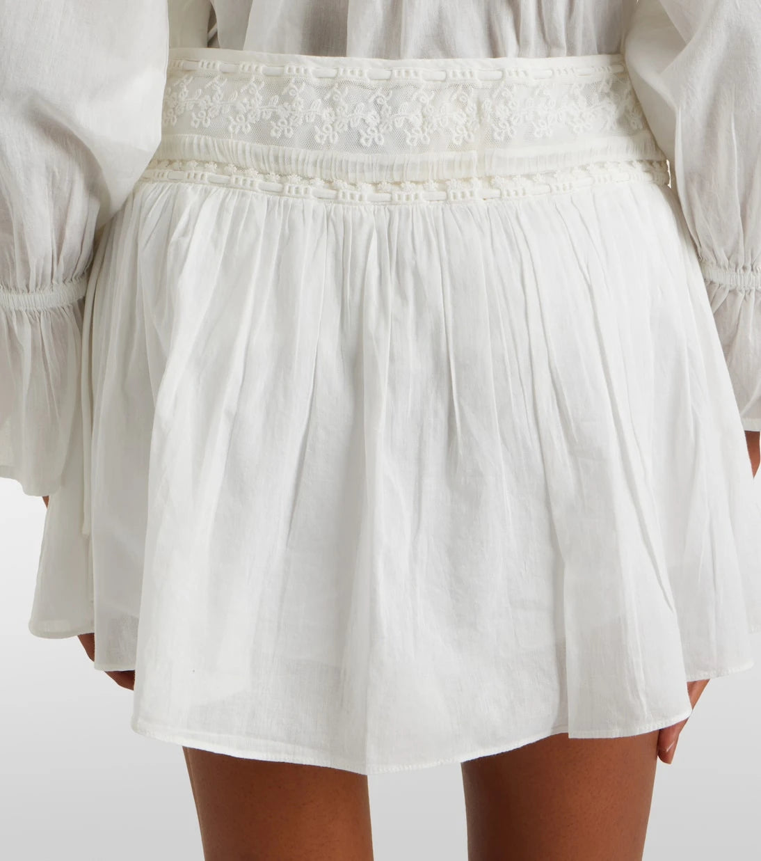 Posse - Danielle lace-trimmed cotton skort