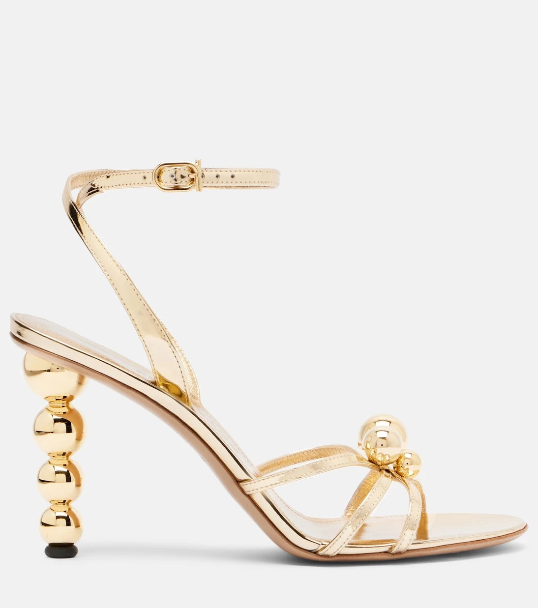Ferragamo - Karina metallic leather sandals