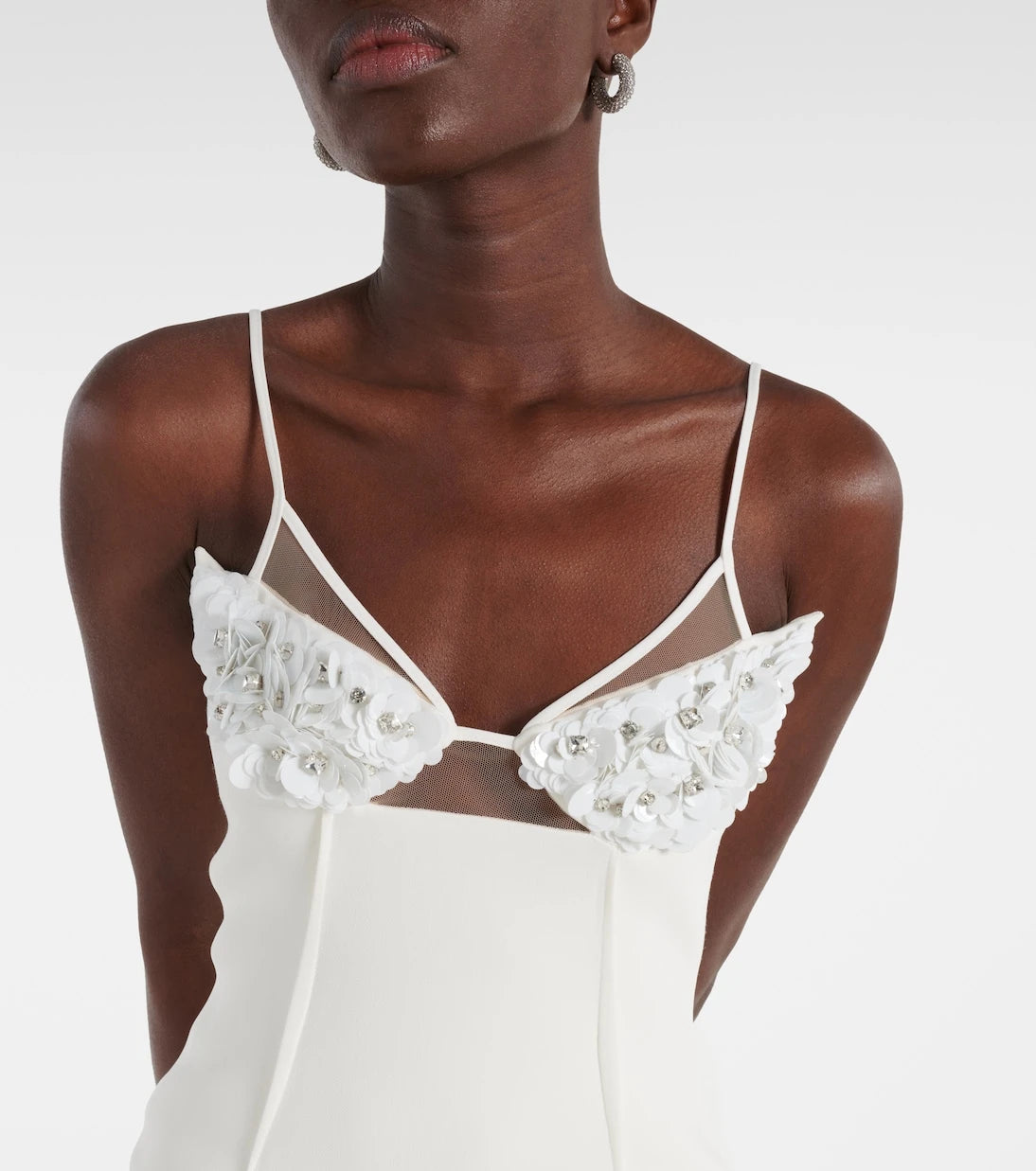 David Koma - Embellished cady midi dress