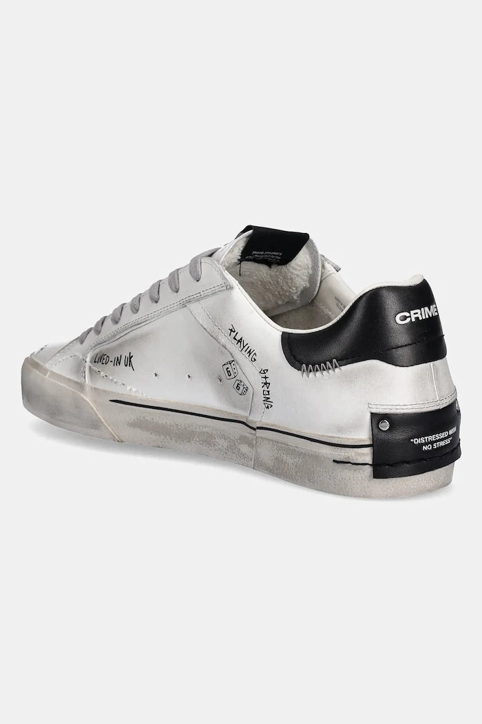 Crime London DISTRESSED DECONSTRUCTED Deri Spor Ayakkabı