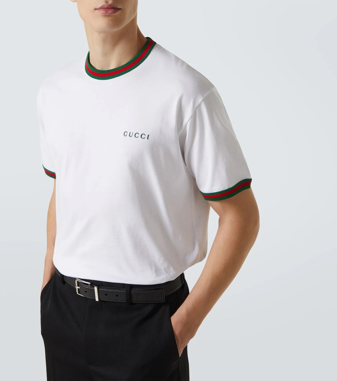 Gucci - Webstripe logo cotton jersey T-shirt