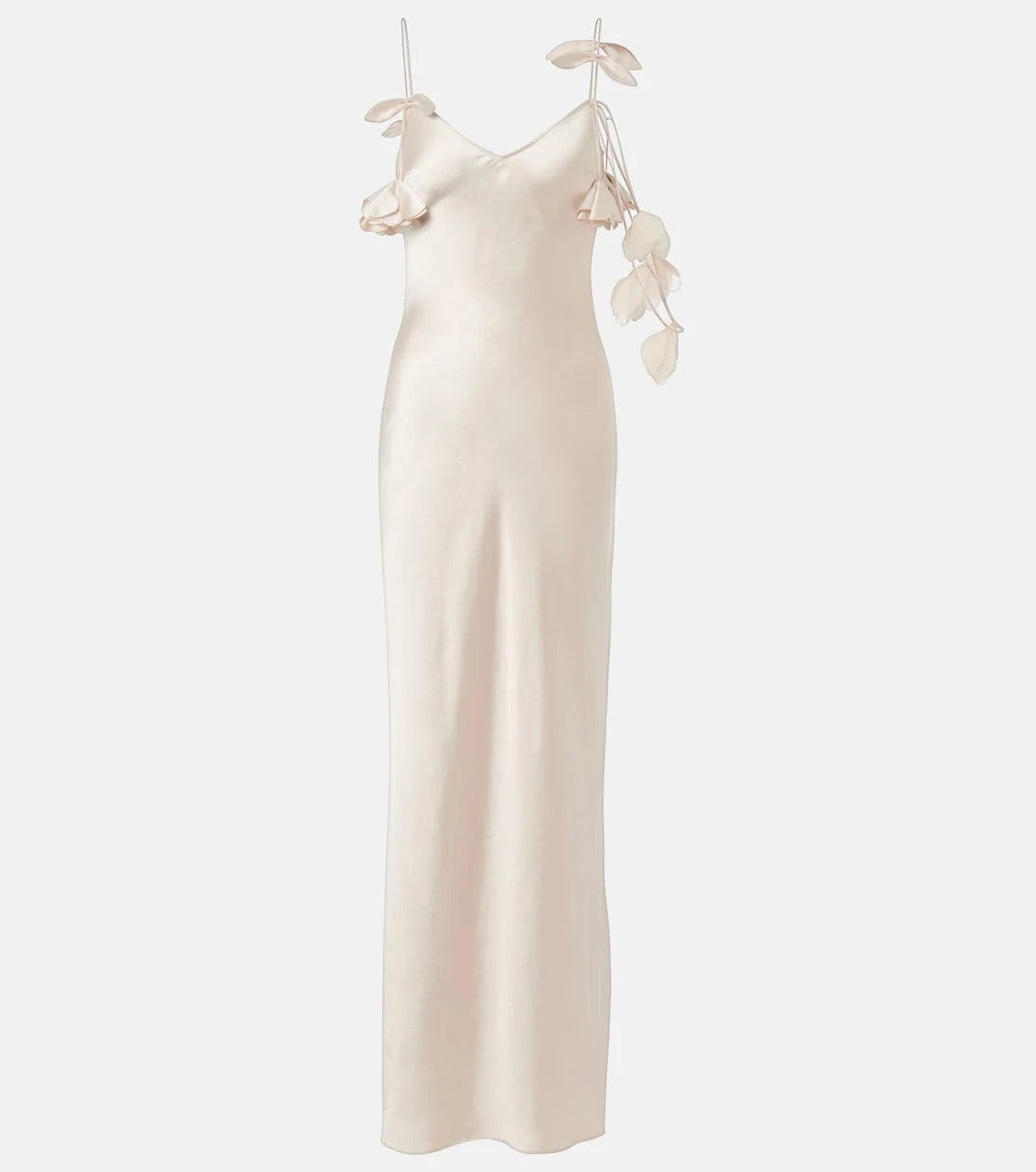 Self-Portrait - Bridal floral-appliqué satin gown