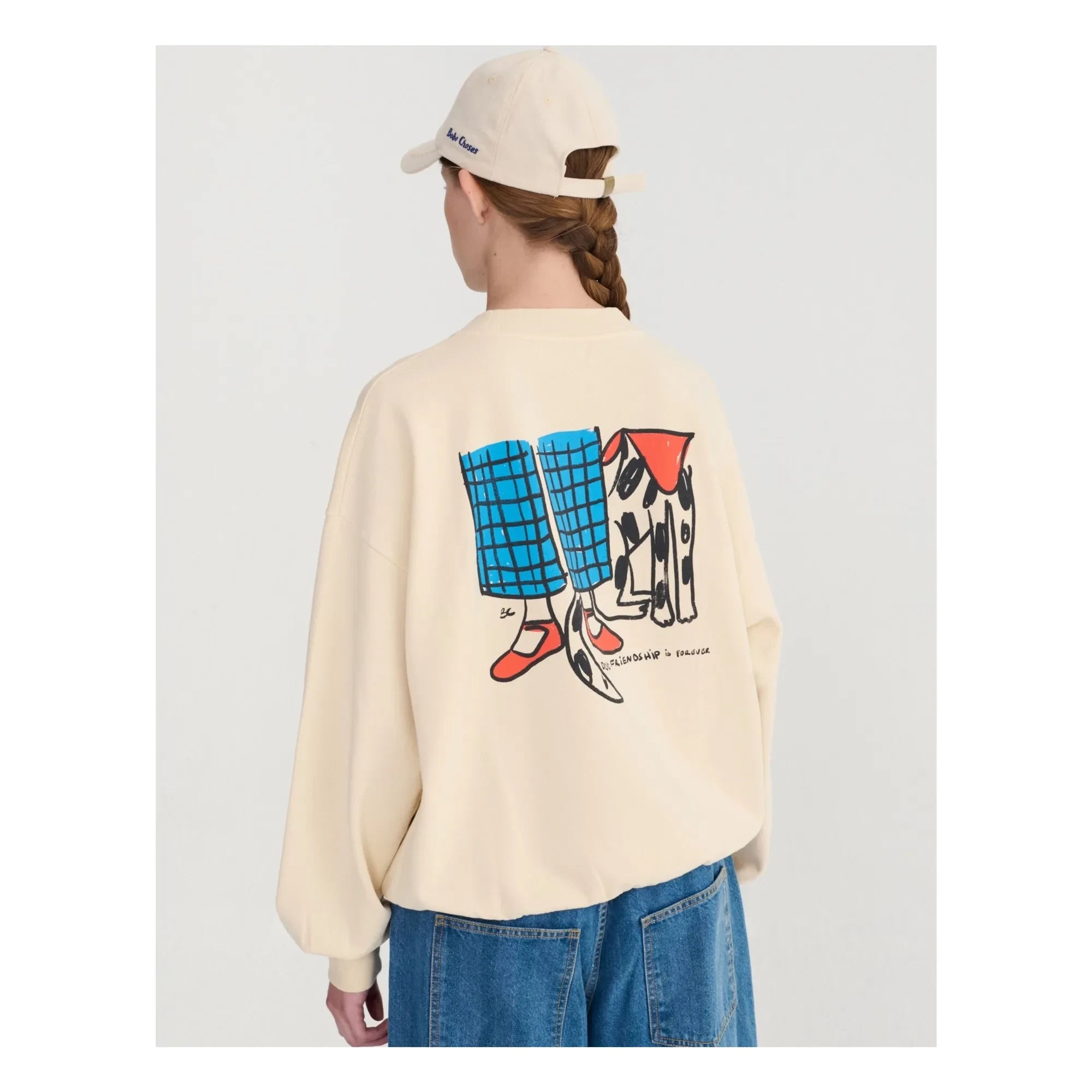 Bobo Choses - Dog Friends organic cotton sweatshirt | Ecru