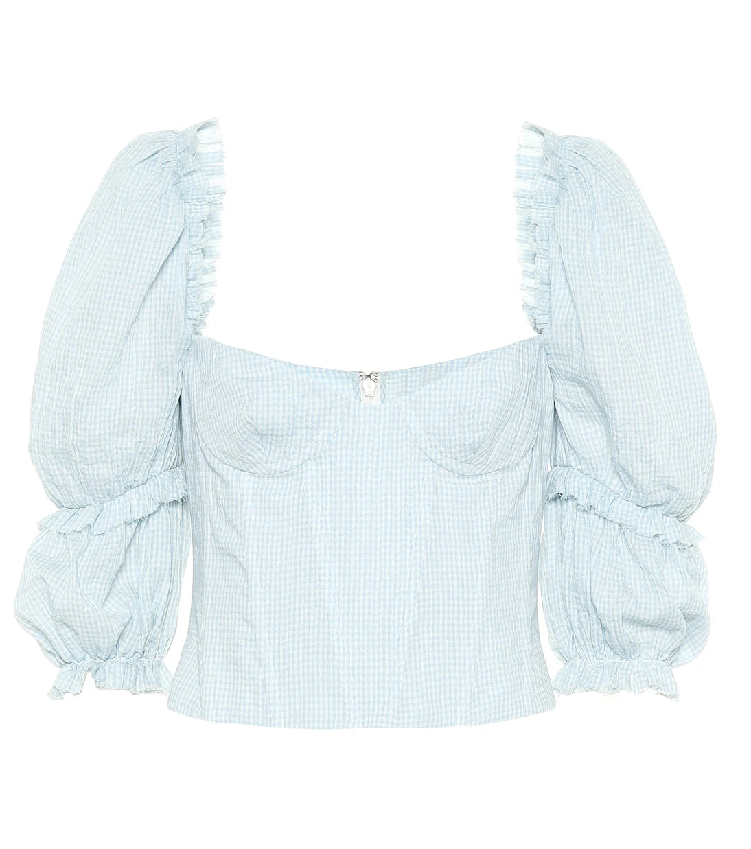 Brock Collection - Oceanic gingham cotton top