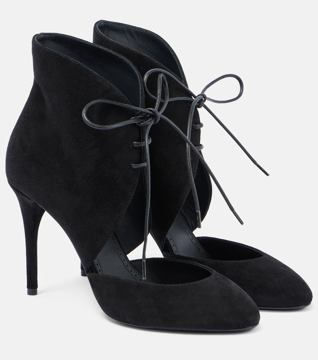 Alaïa - 90 suede lace-up pumps