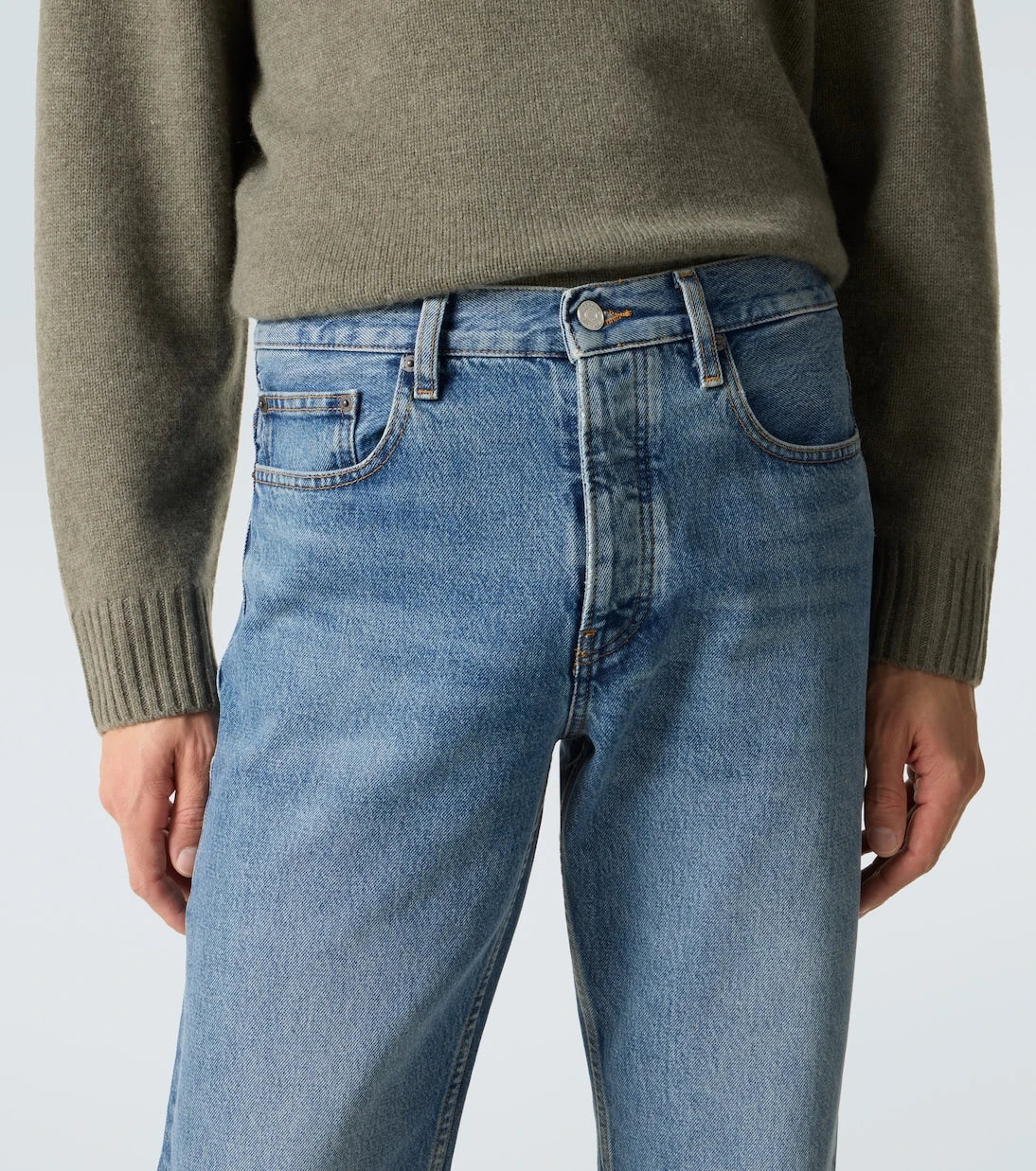 Frame - Mid-rise straight jeans