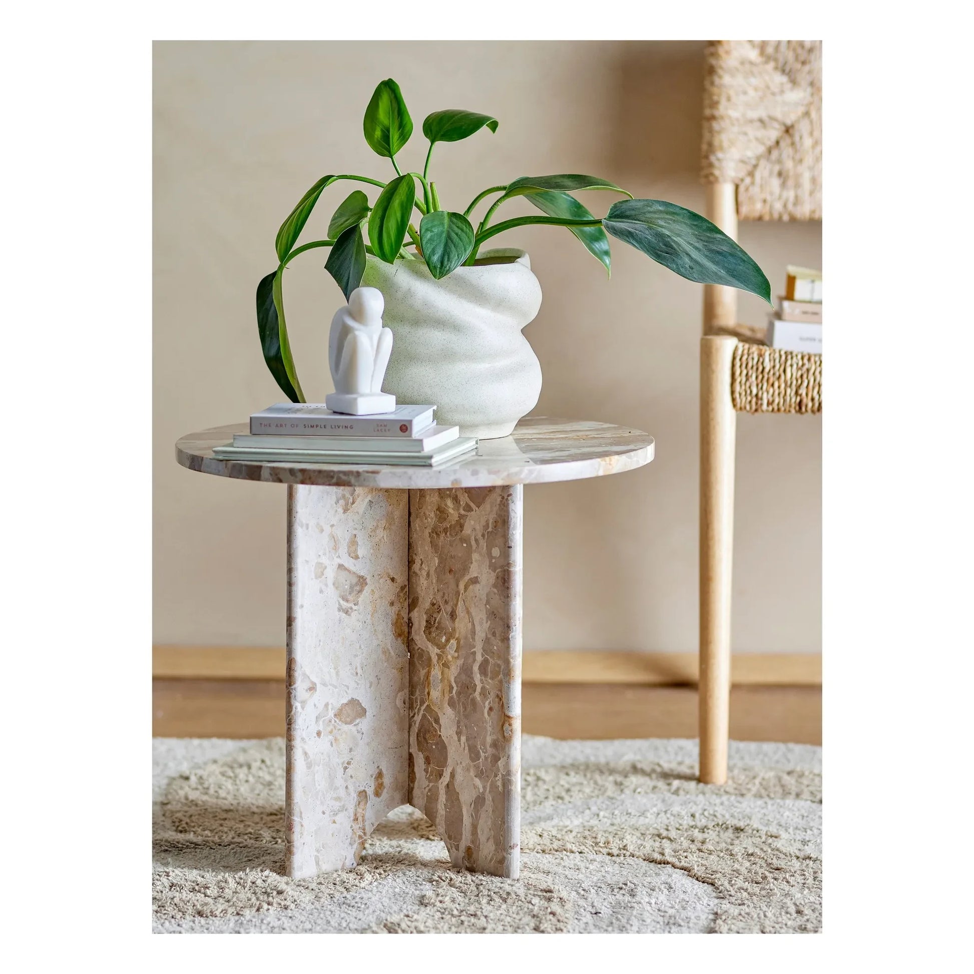 Bloomingville - Jasmia side table in marble | Brown