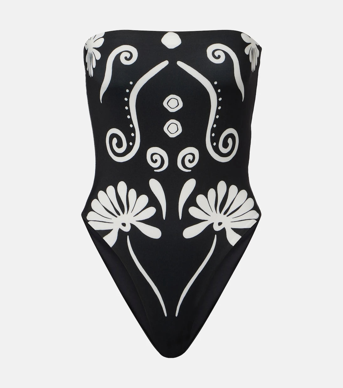 Cala de la Cruz - Lore printed strapless swimsuit