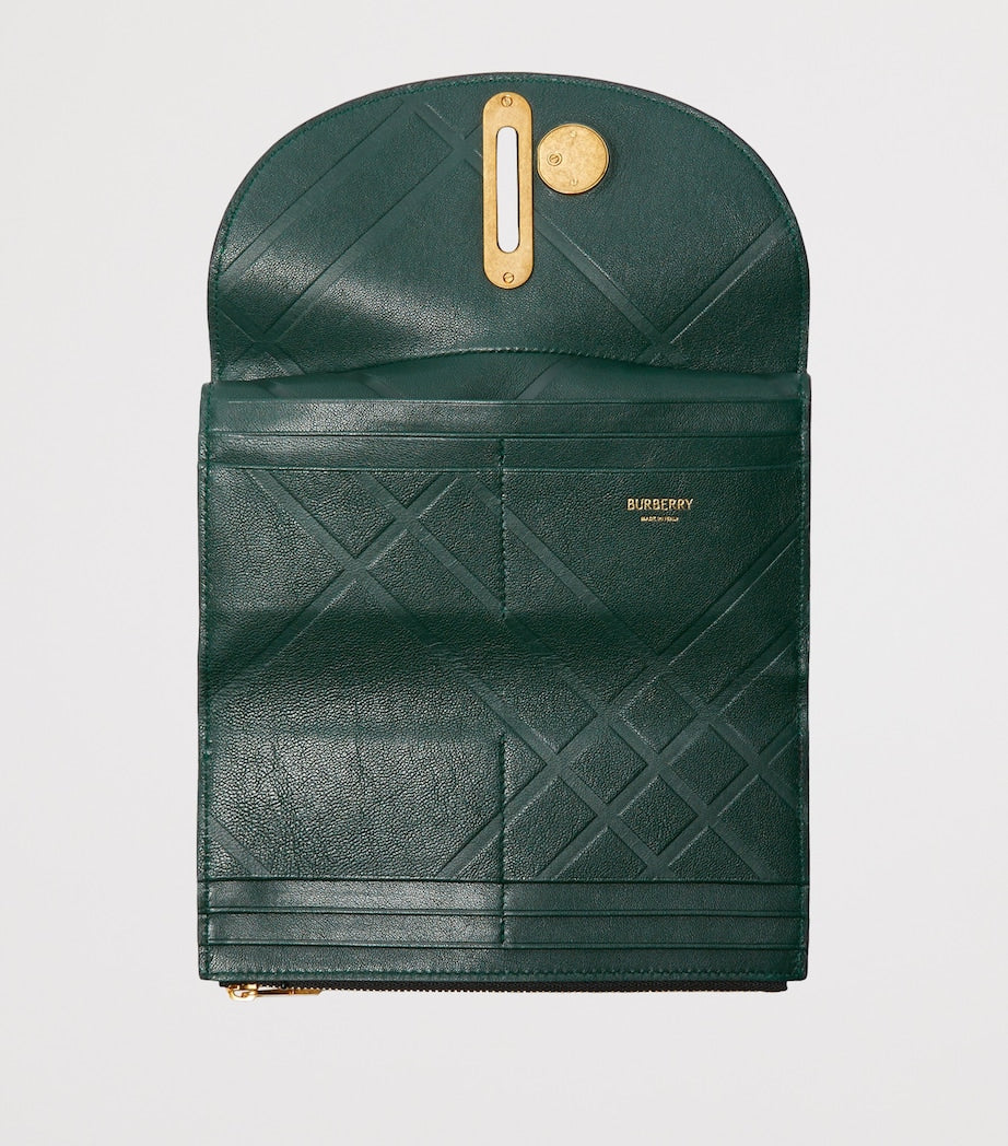 Burberry Black Calf Leather Rocking Horse Continental Wallet