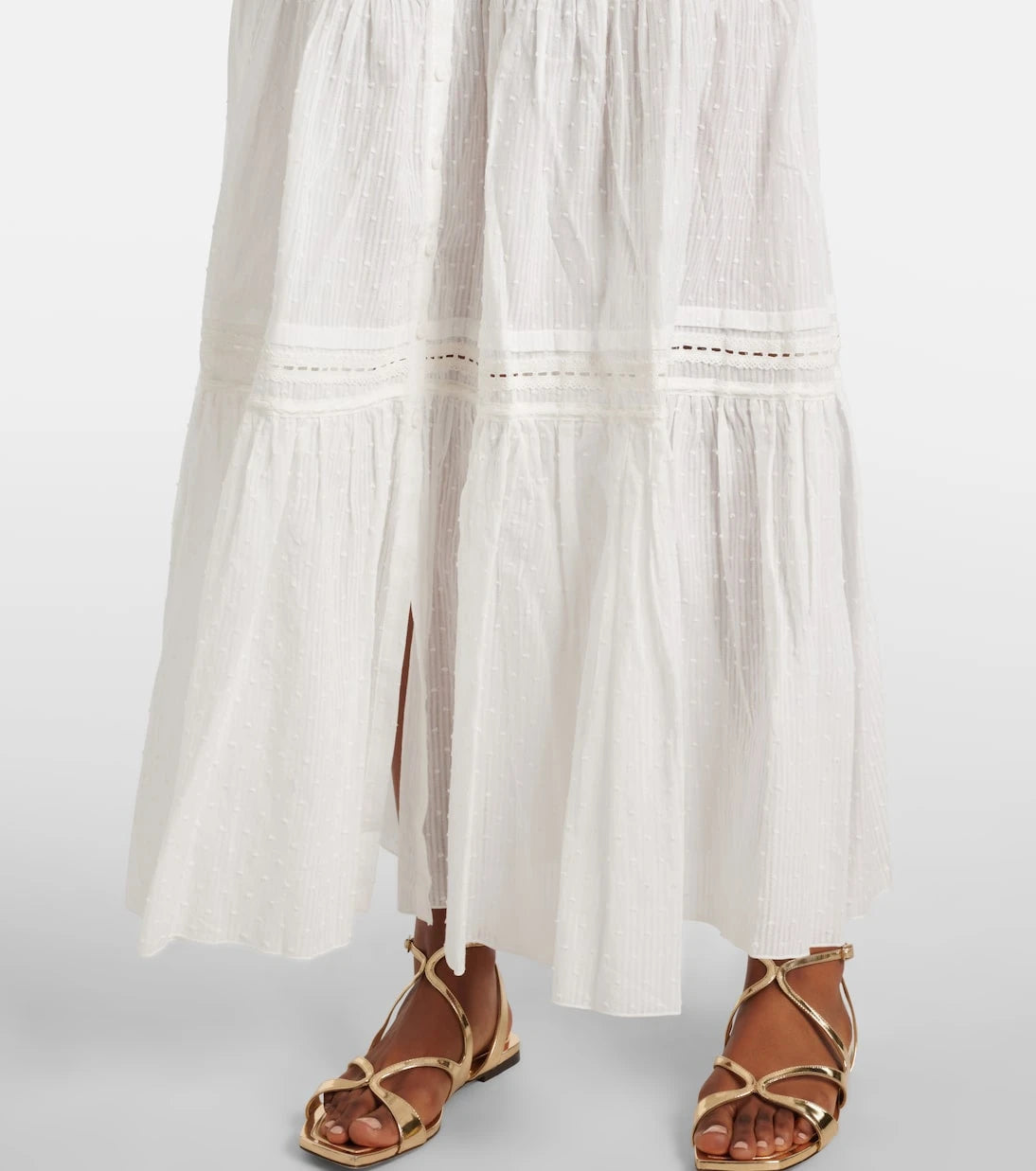 Poupette St Barth - Tiered cotton maxi skirt