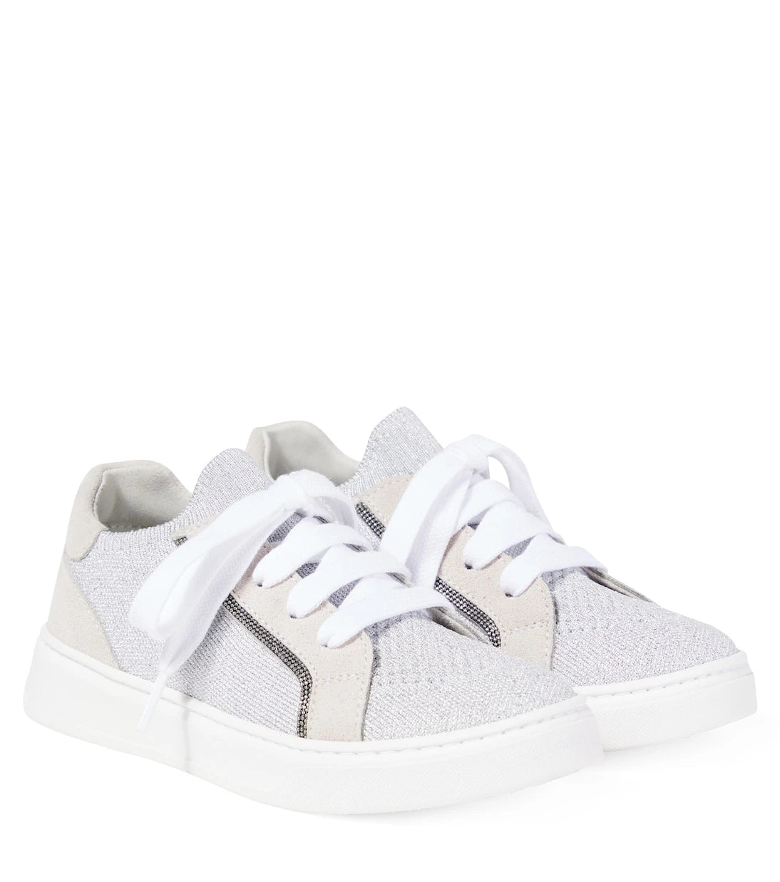 Brunello Cucinelli Kids - أحذية رياضية من الجلد السويدي