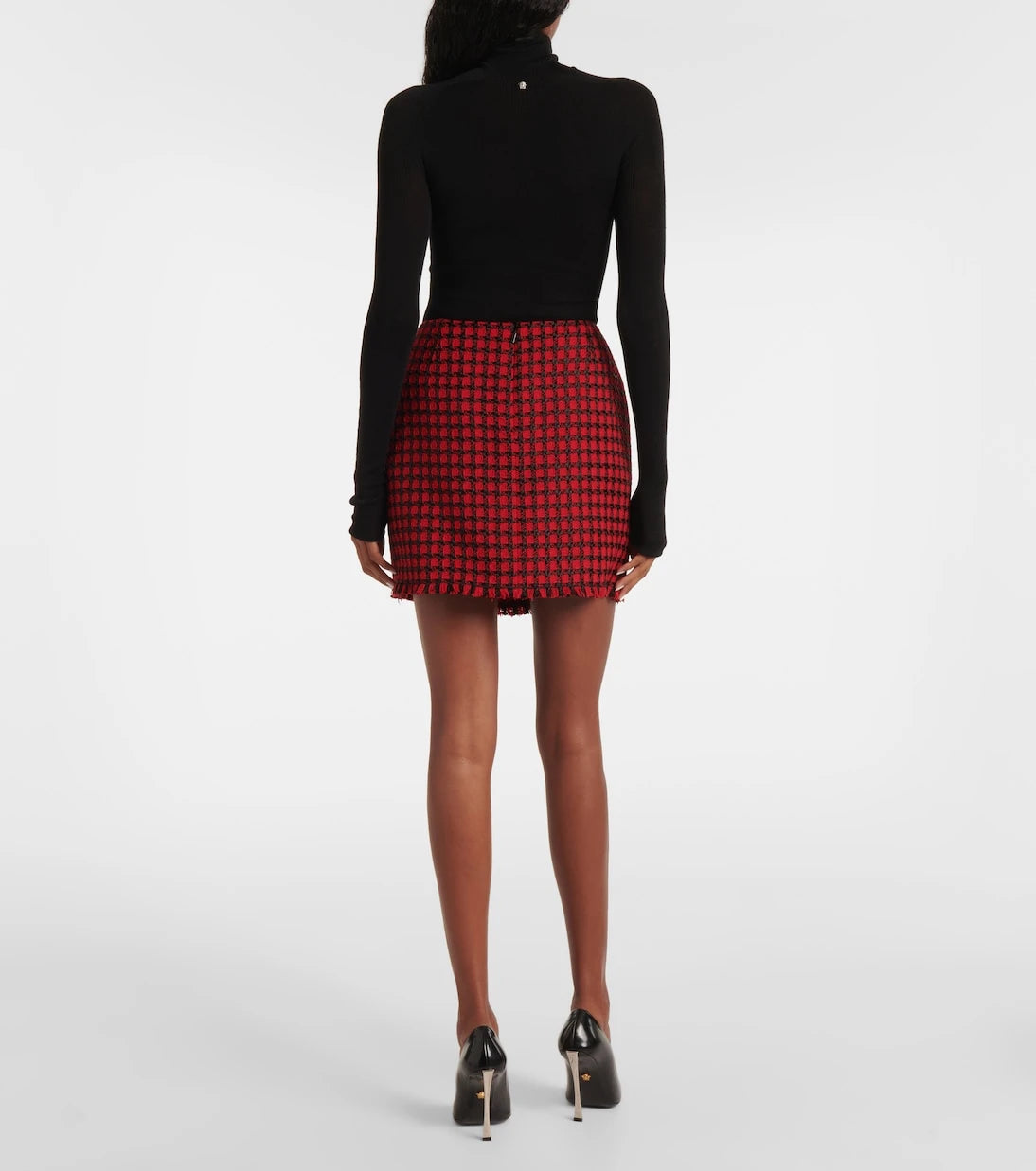 Versace - Checked tweed miniskirt