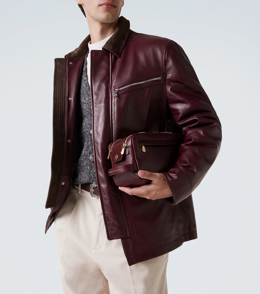 Brunello Cucinelli - Leather vanity bag