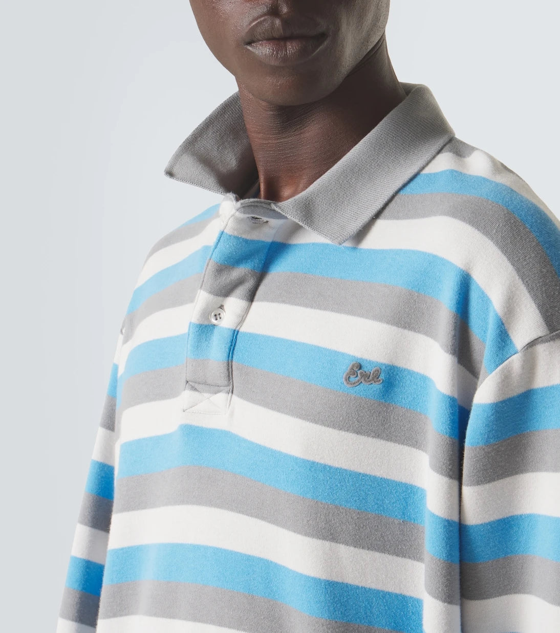 ERL - Striped cotton polo shirt