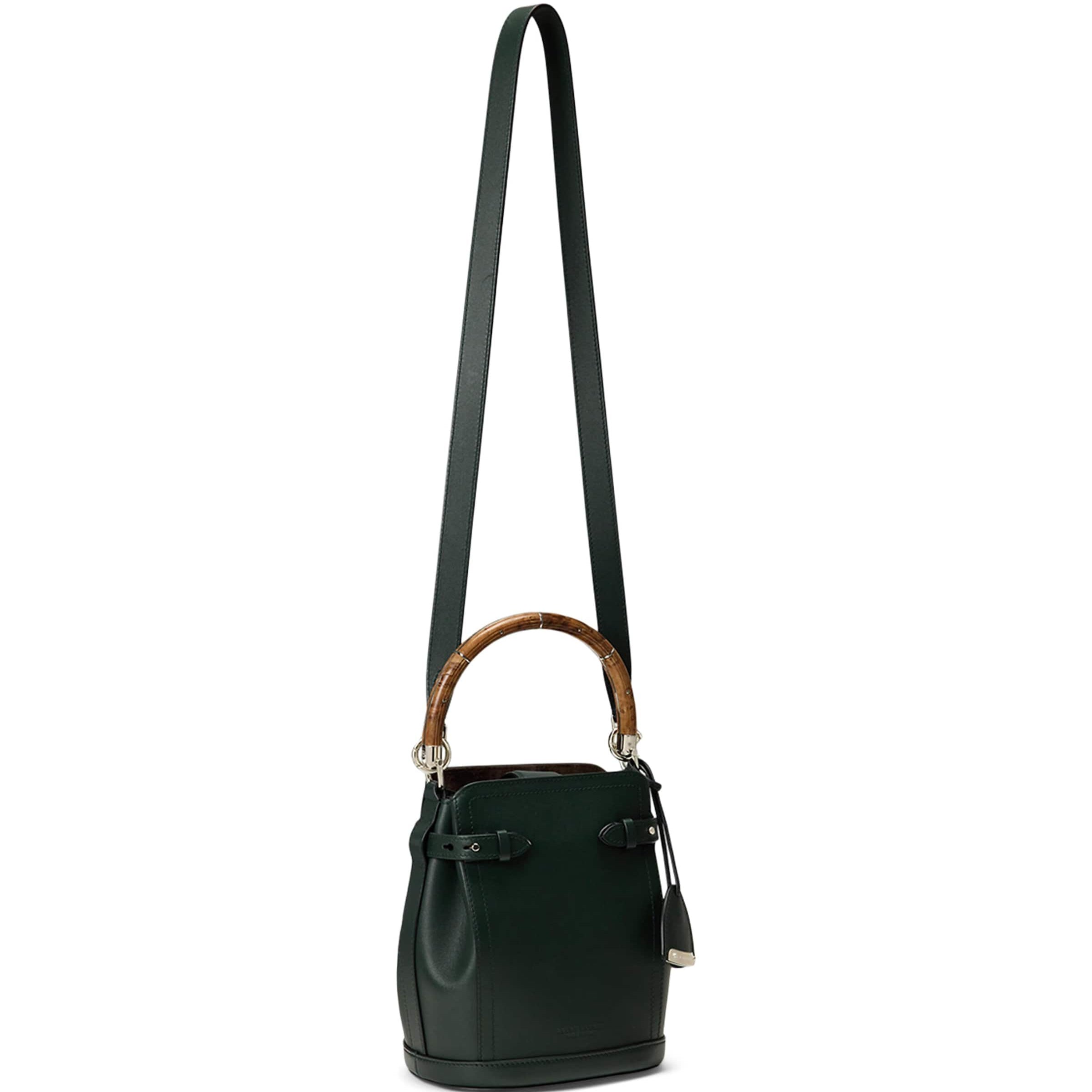 Ralph Lauren Collection Green Small Leather The Ralph Bucket Bag
