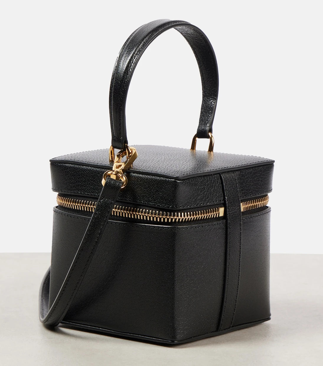 Alaïa - حقيبة مكياج كيوب جلدية