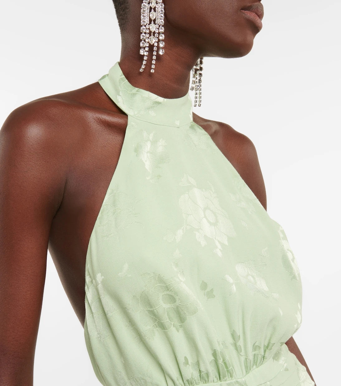 Rixo - Kendra floral halterneck dress