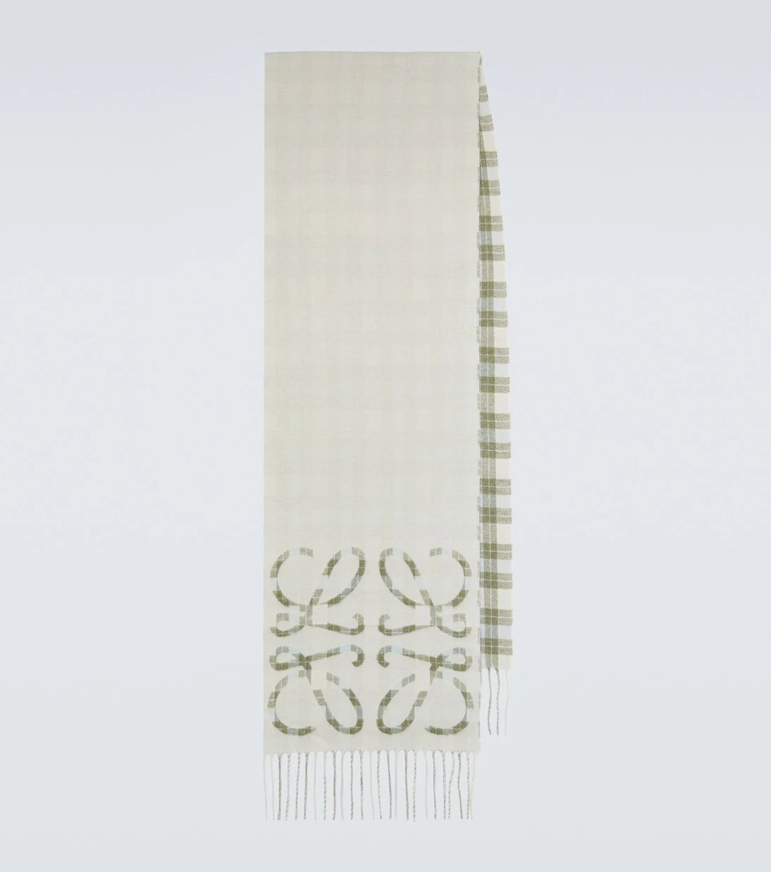 Loewe - Anagram checked silk and cashmere scarf