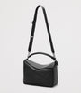 LOEWE Black Large Leather Puzzle Edge Top-Handle Bag
