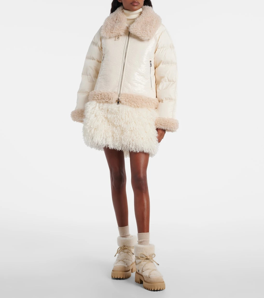 Moncler - Rubrouk teddy-trimmed down jacket
