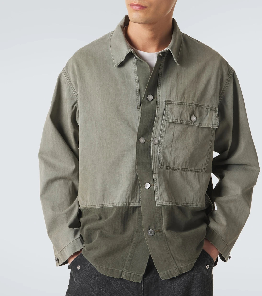 A.Presse - Paneled cotton jacket