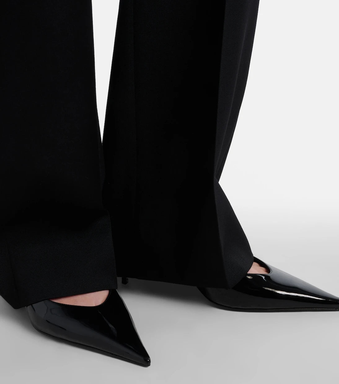 Amina Muaddi - Anok 55 patent leather slingback pumps