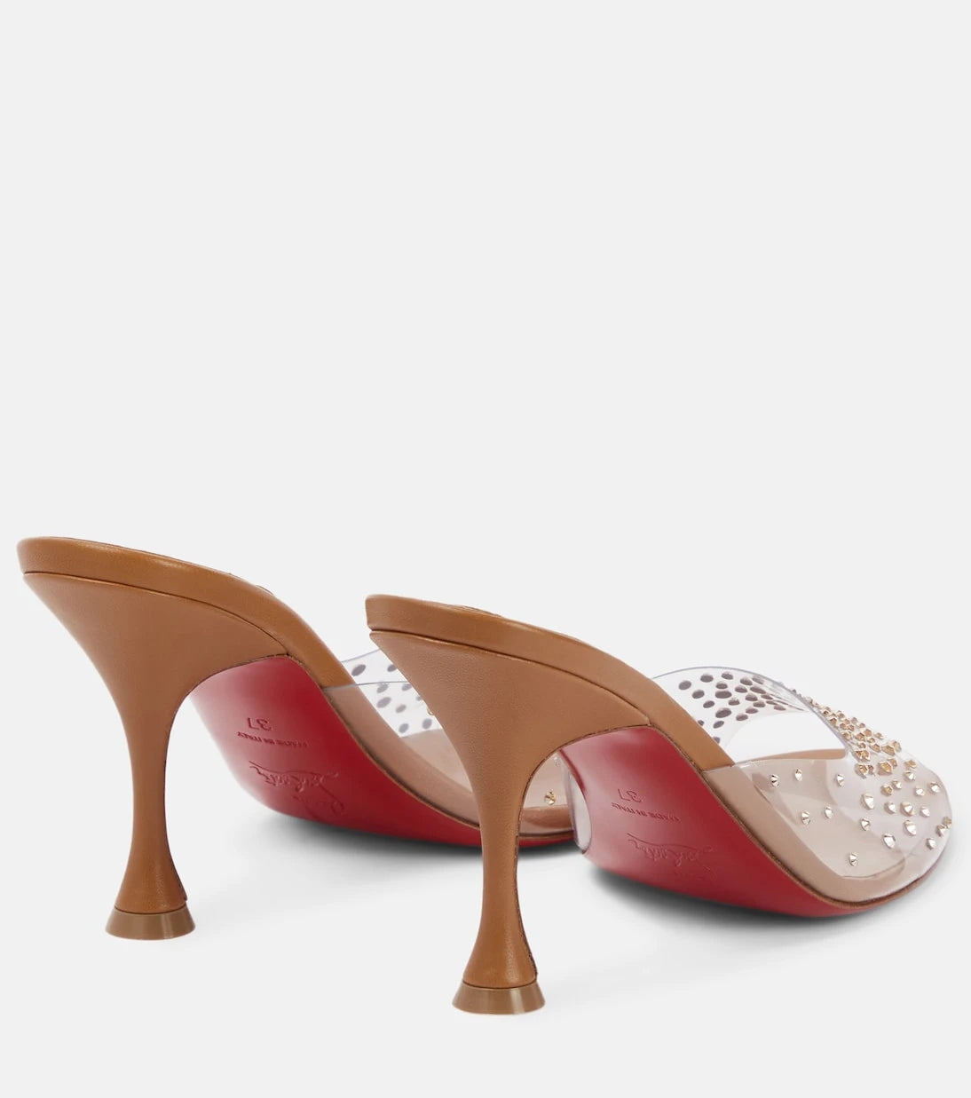 Christian Louboutin - Nudes Degramule embellished mules