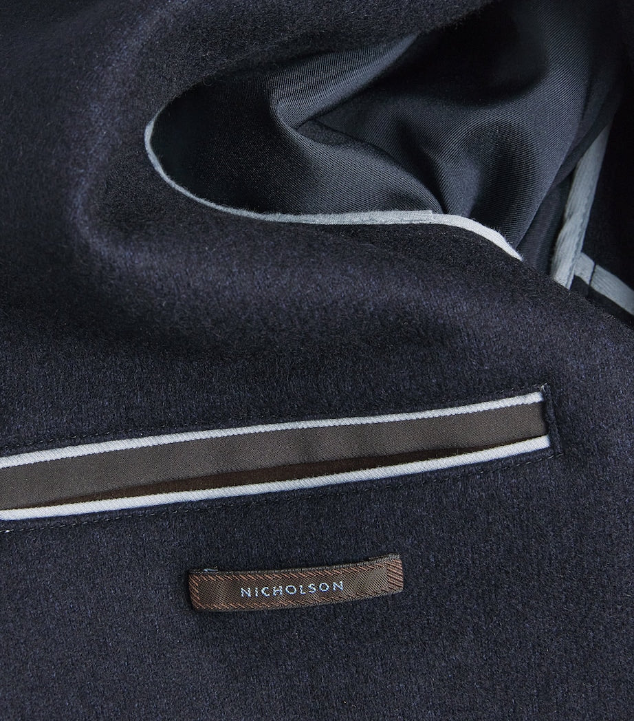 Navy Cashmere-Silk Lightweight Jacket