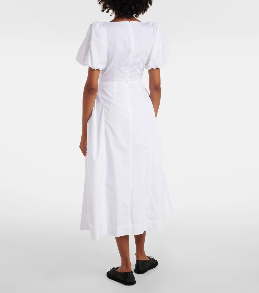 Simone Rocha - Puff-sleeve cotton poplin midi dress