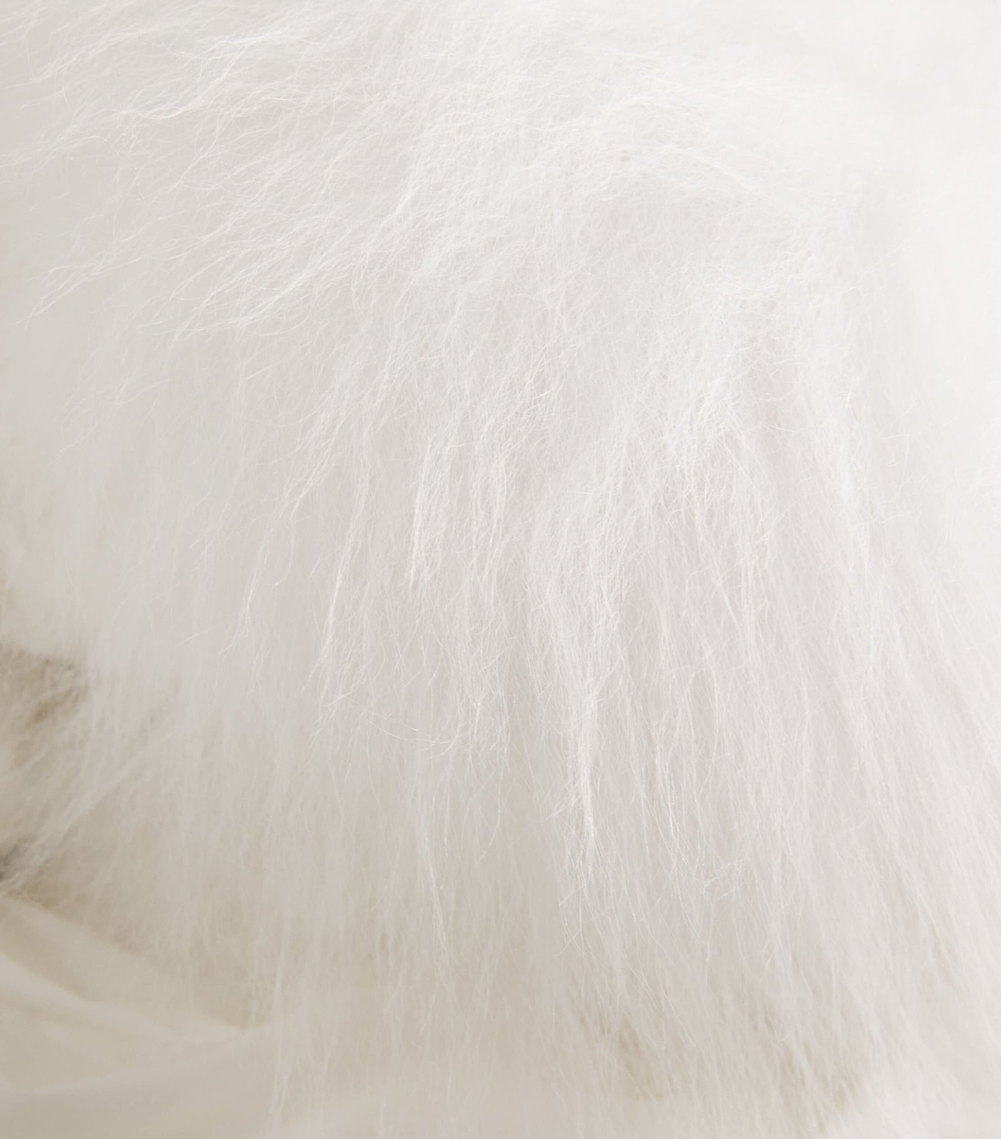 Moncler White Shearling-Trim Boed Puffer Jacket