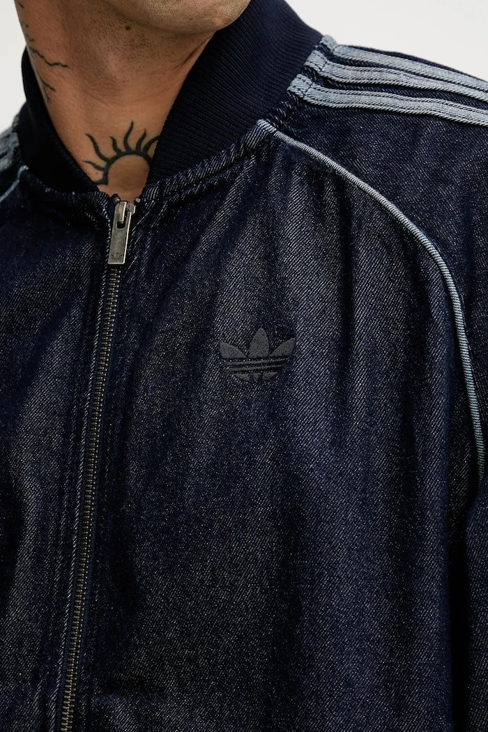 adidas Originals Adicolor loose SST деним суичър с цип