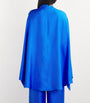 Blue Silk Oversized Cape