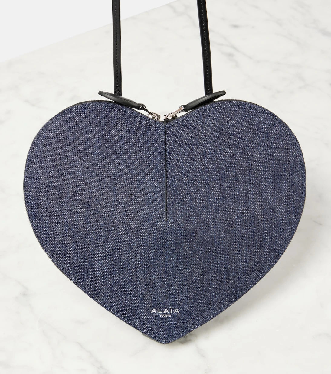 Alaïa - Le Cœur denim shoulder bag