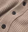 Harrods Brown Cashmere Shawl-Collar Cardigan