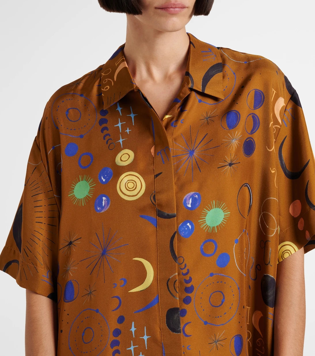 Asceno - Montauk printed silk twill shirt