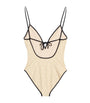 Valentino Nude Jacquard Logo Swimsuit