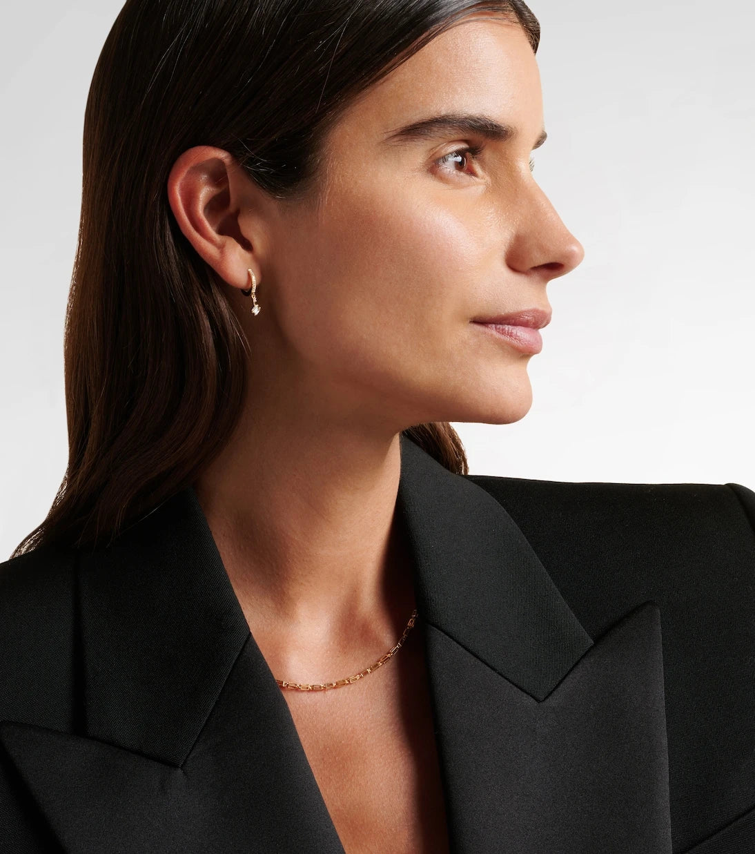 Suzanne Kalan - 18kt gold drop earrings with diamonds