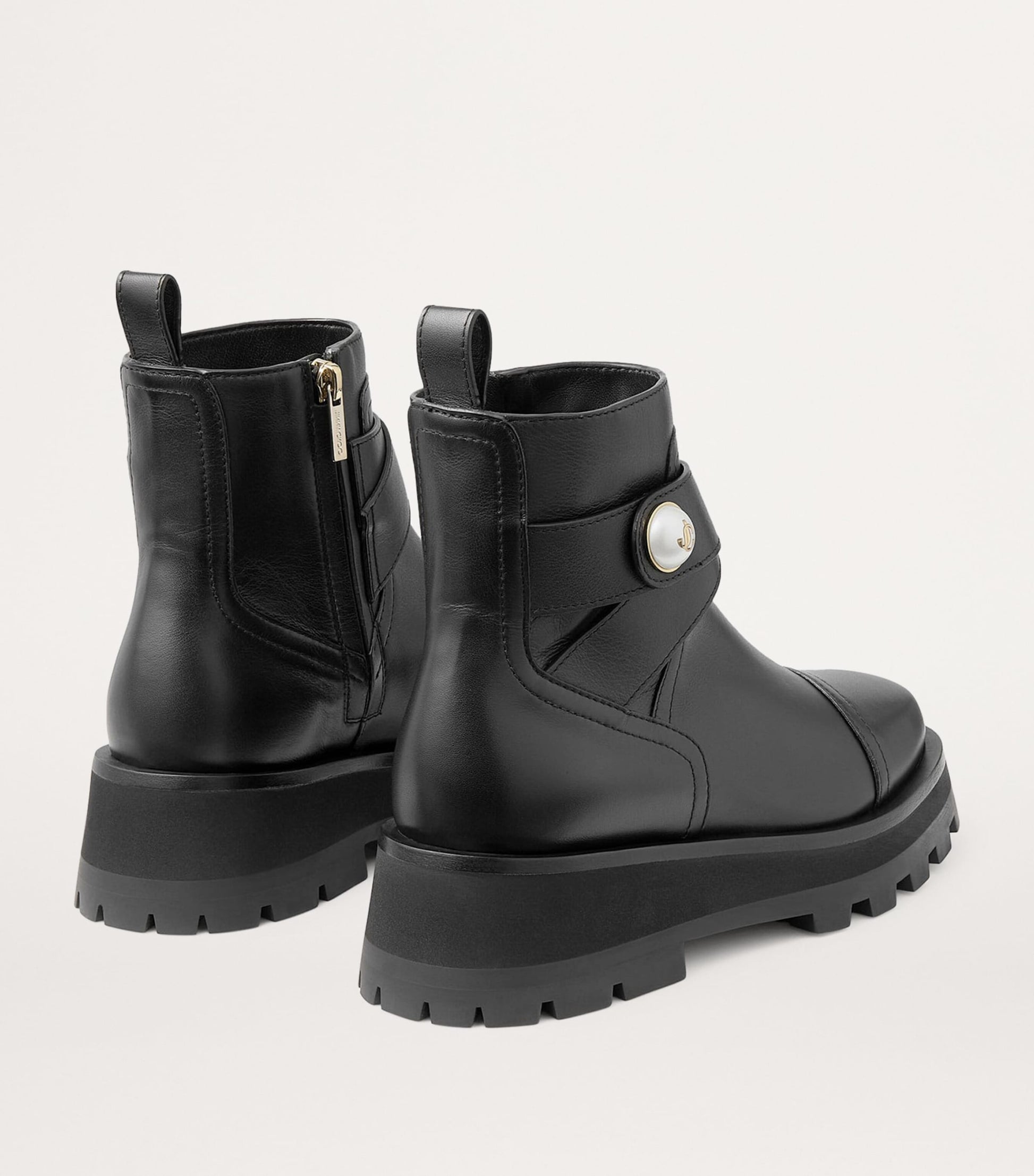 Jimmy Choo Black Meena Leather Ankle Boots