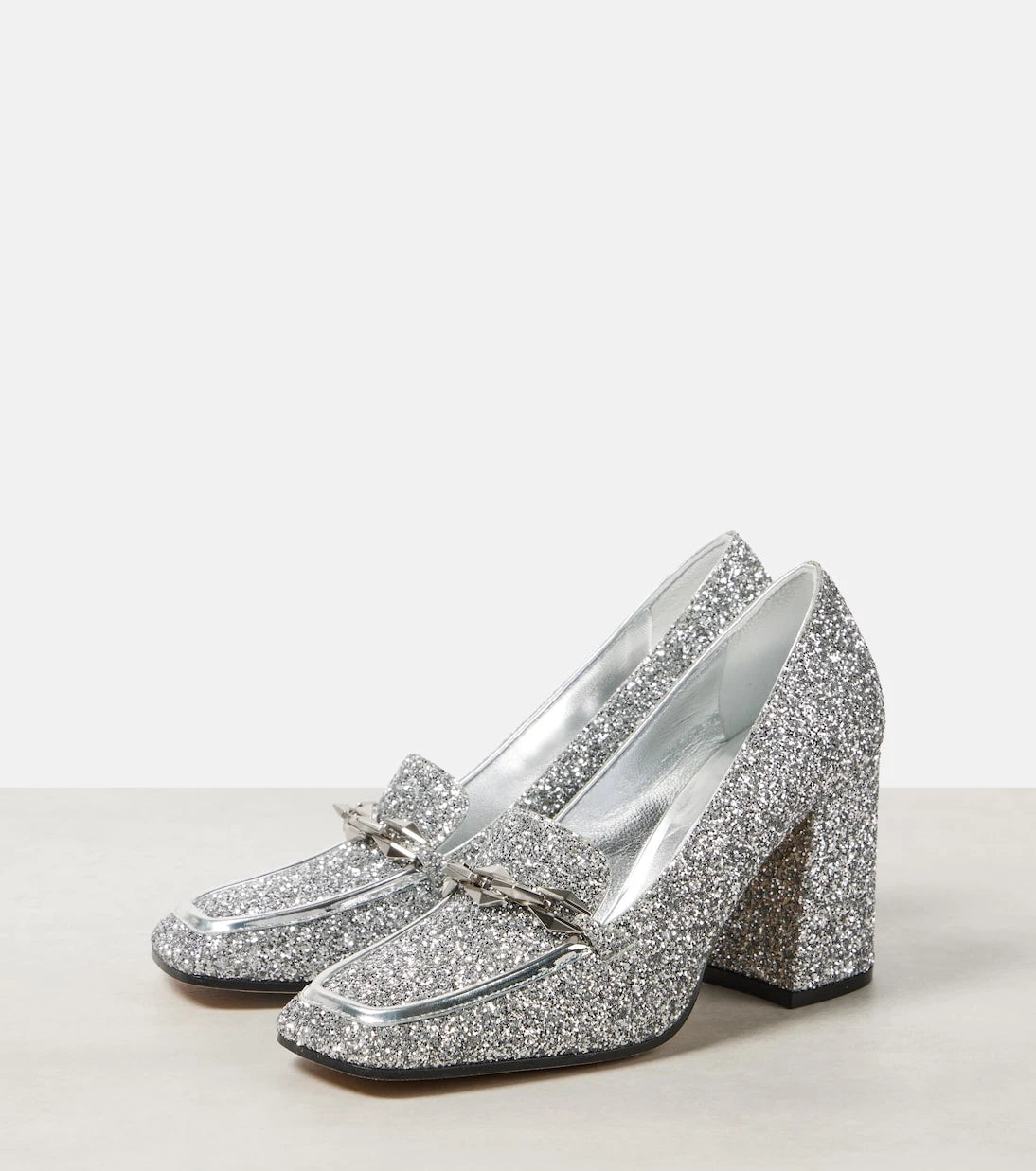 Jimmy Choo - Diamond Tilda 85 glitter loafer pumps