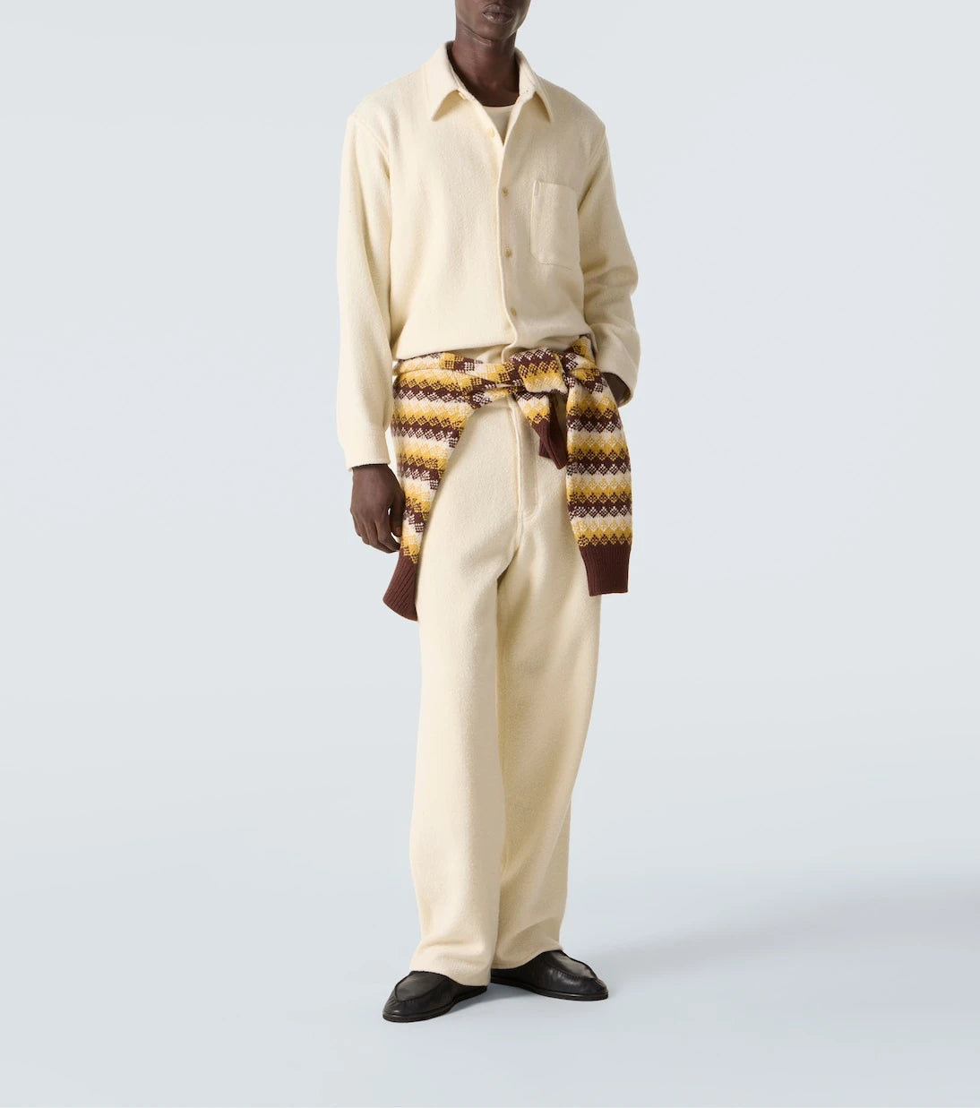 Auralee - Wool tweed wide-leg pants