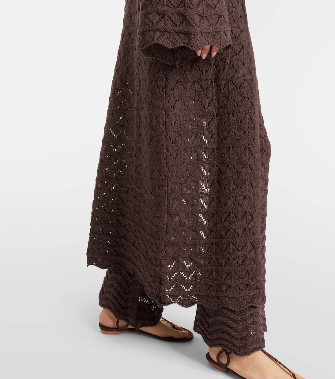 Bananhot - Boha pointelle cotton-blend beach cover-up