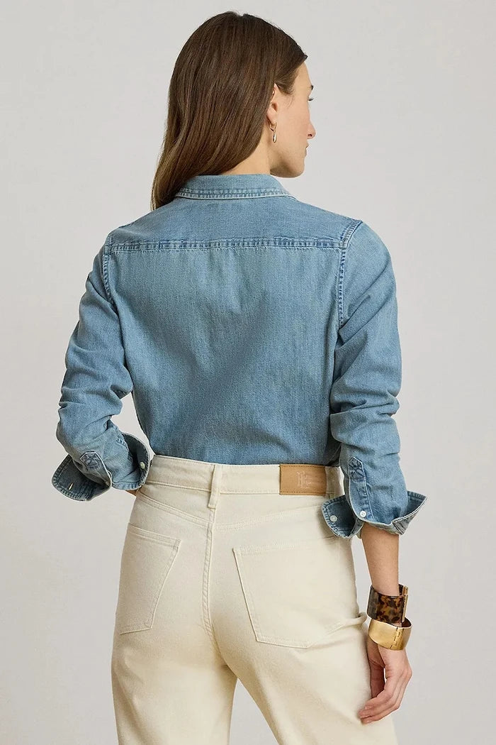 Lauren Ralph Lauren kadın denim gömlek