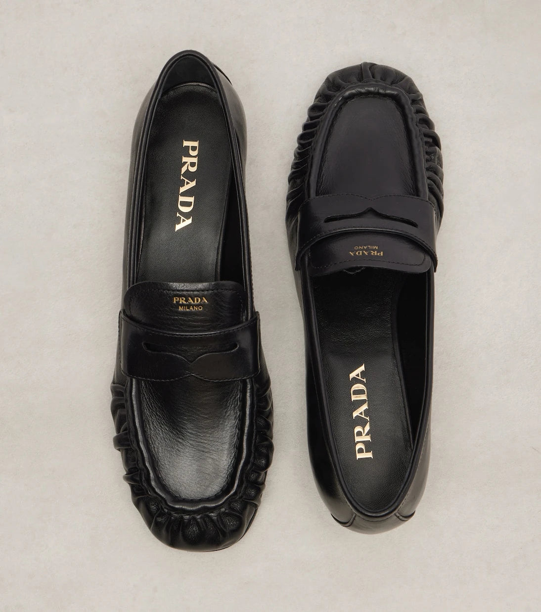 Prada - Leather penny loafers