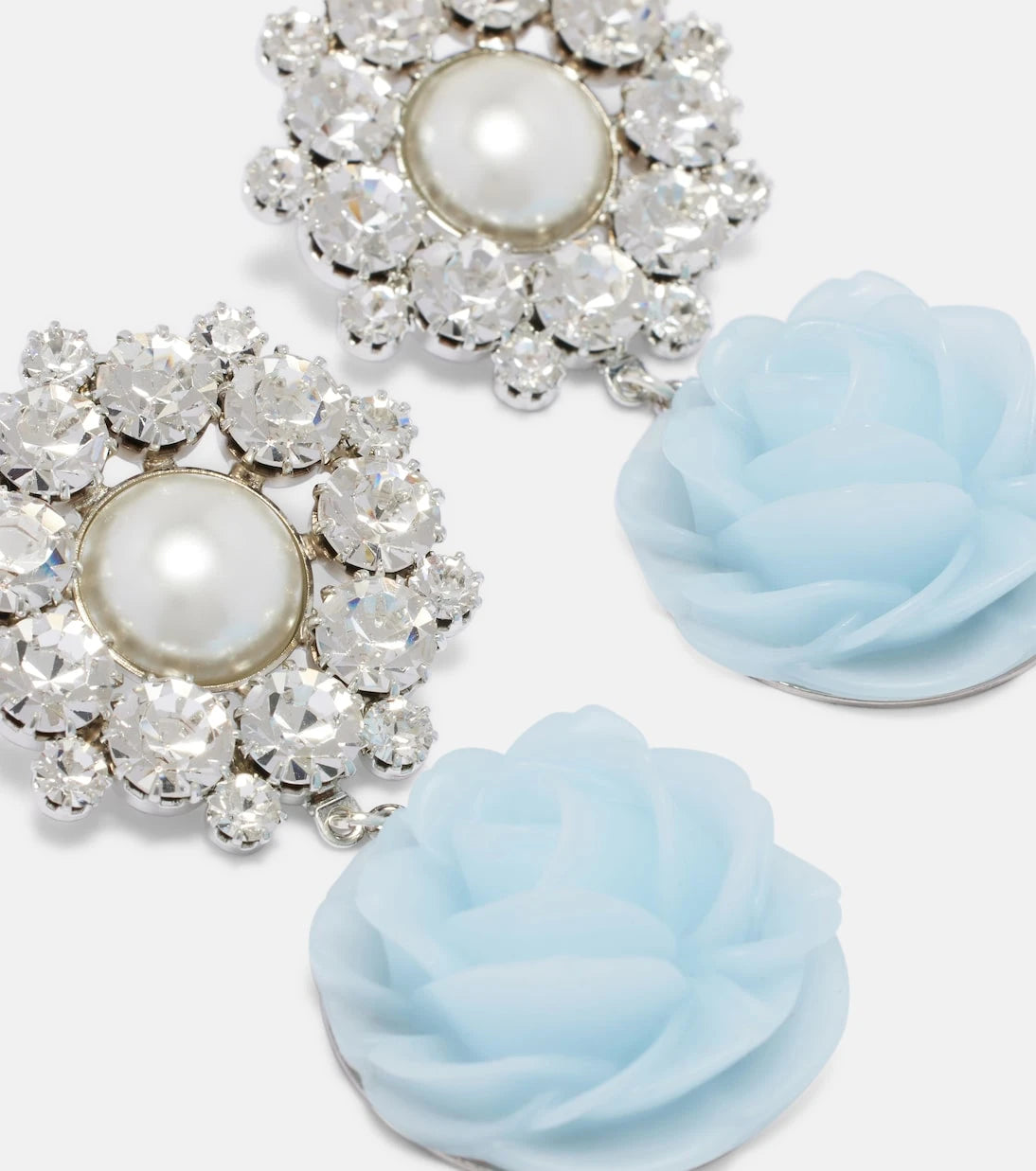 Magda Butrym - Floral-appliqué embellished drop earrings